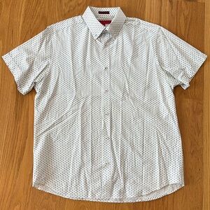 REPORT COLLECTION | Guitar Pattern Short Sleeve Button Down - L